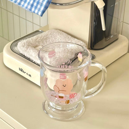 Birthday Bear Glass Mug with Handle - 450ML