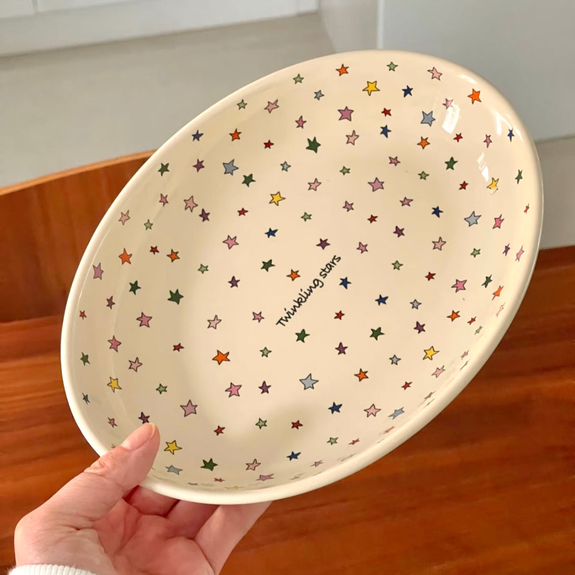 Twinkling Star Oval Ceramic Plate – Gift Ready Packaging