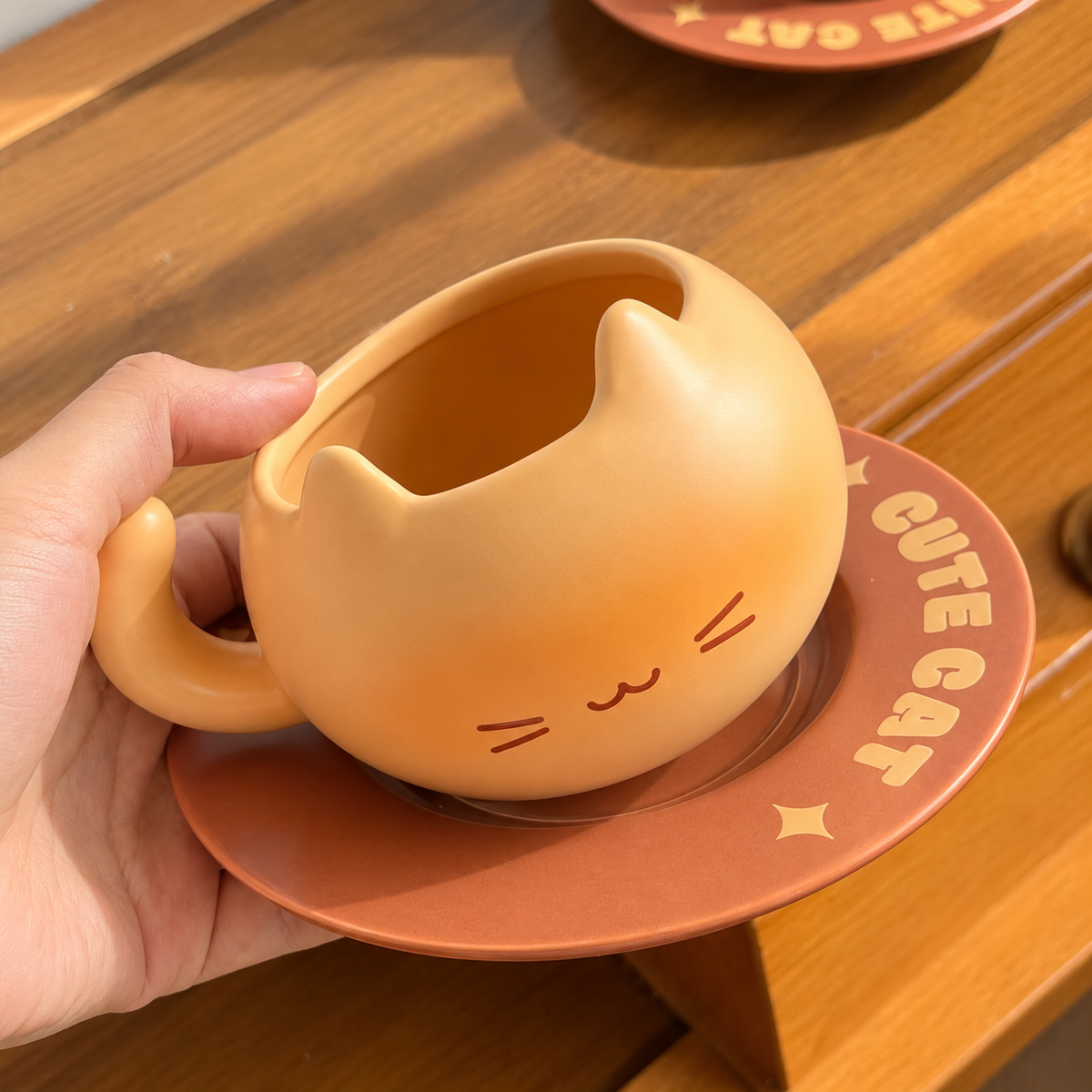Bread Kitten Ceramic Coffee Cup & Saucer – 220ML