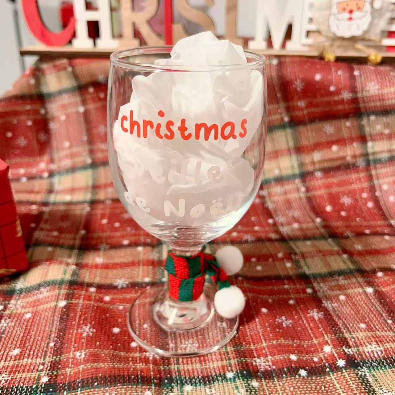 Christmas Footed Wine Glass - 300ML | Christmas Gift