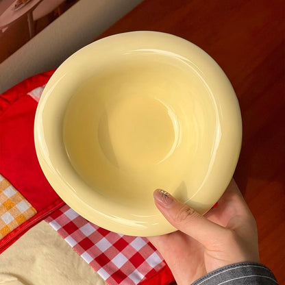 Creamy Irregular Ceramic Yogurt Bowl – 240ML