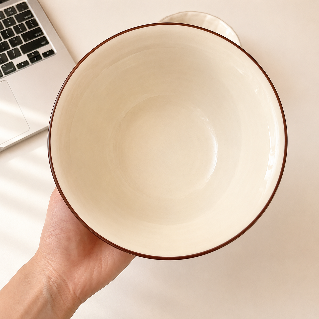 Hand-Painted Cocoa Bean Ceramic Bowls – 300ML & 600ML