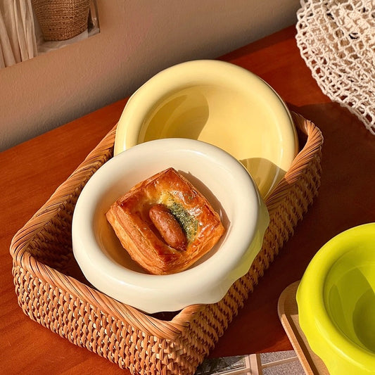 Wavy Rim Ceramic Yogurt Bowl – 300ML