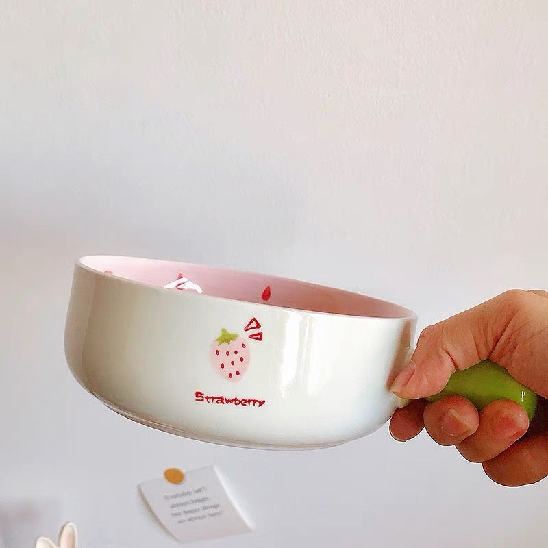 Strawberry Baking Dish with Ceramic Spoon