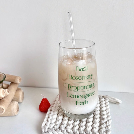 Peppermint Green Glass Cup, 360ML Capacity