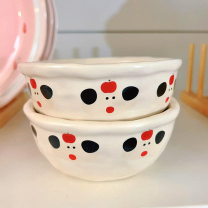 Apple Dog Ceramic Cereal Bowl – 330ML