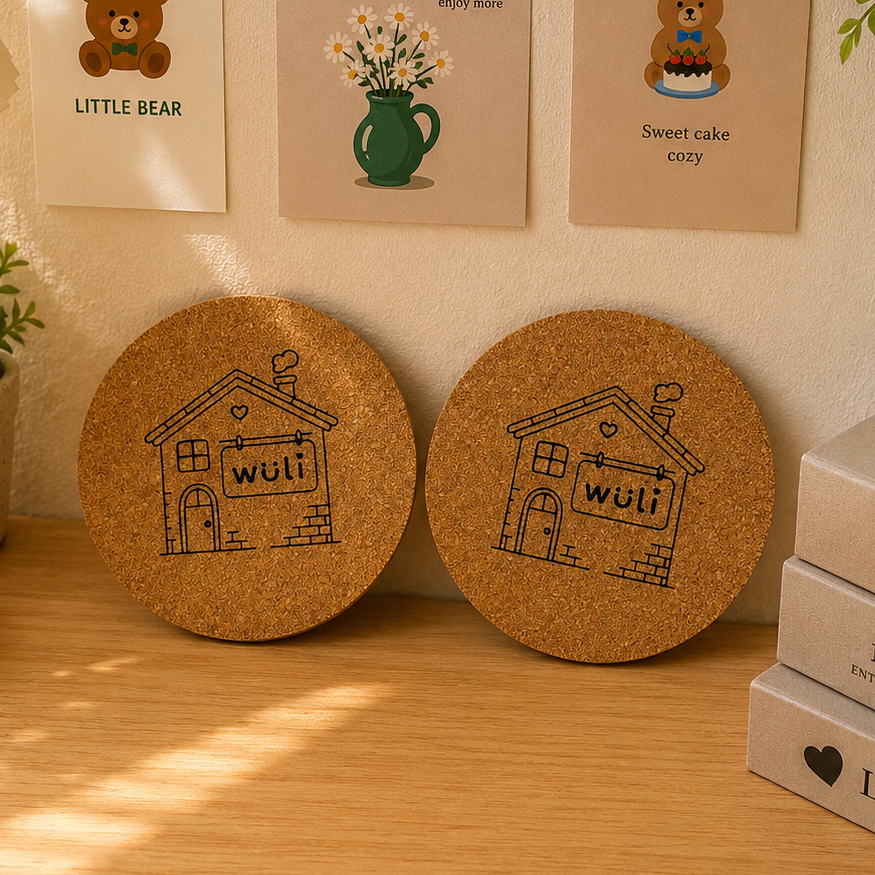 Wuli Home Cork Coaster – 10cm