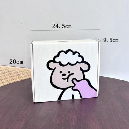 Chubby Sheep Glass Pitcher Set – Cute 4-Piece Gift Box with Cups & Straw