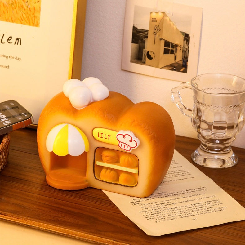 Cute Bakery House Bluetooth Speaker Night Light | USB Charging