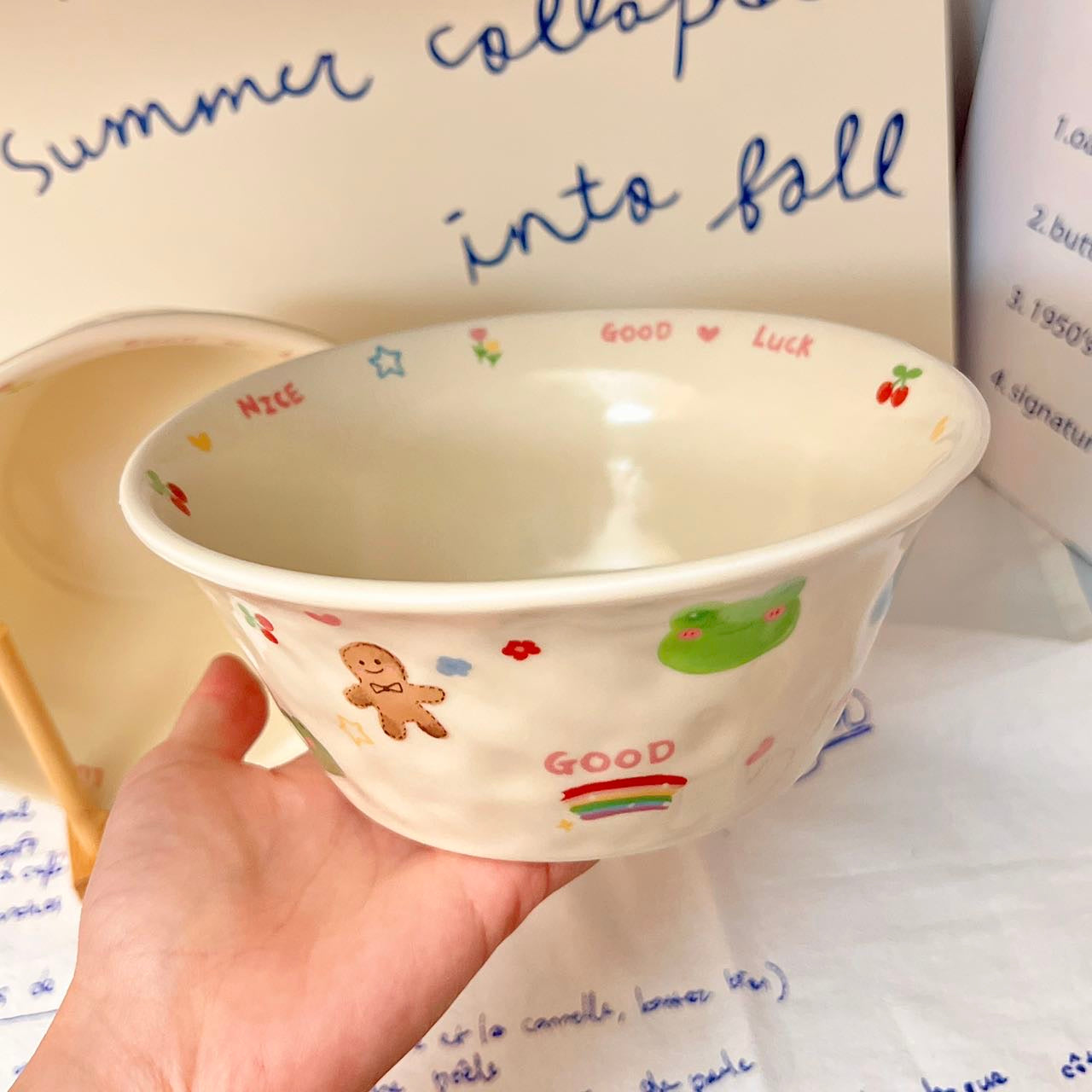 Lucky Piggy Ceramic Yogurt Bowl – 900ML Capacity