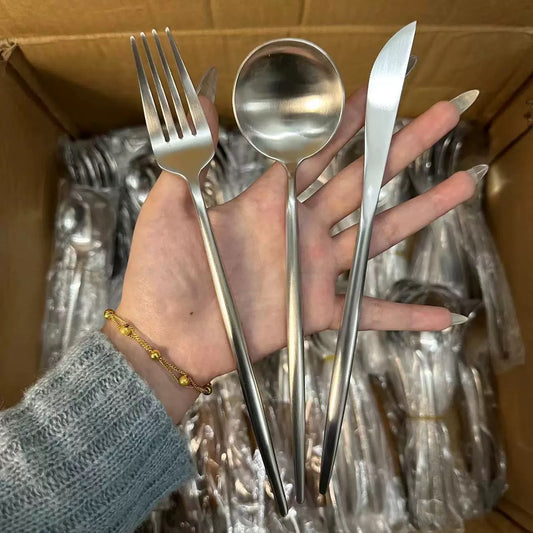 Premium Matte Flatware Set - Set of 3