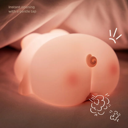 Cute Piggy Tap Night Light - USB Rechargeable