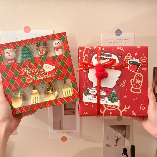 Christmas Fork and Spoon Set- Set of 4 | Christmas Gift