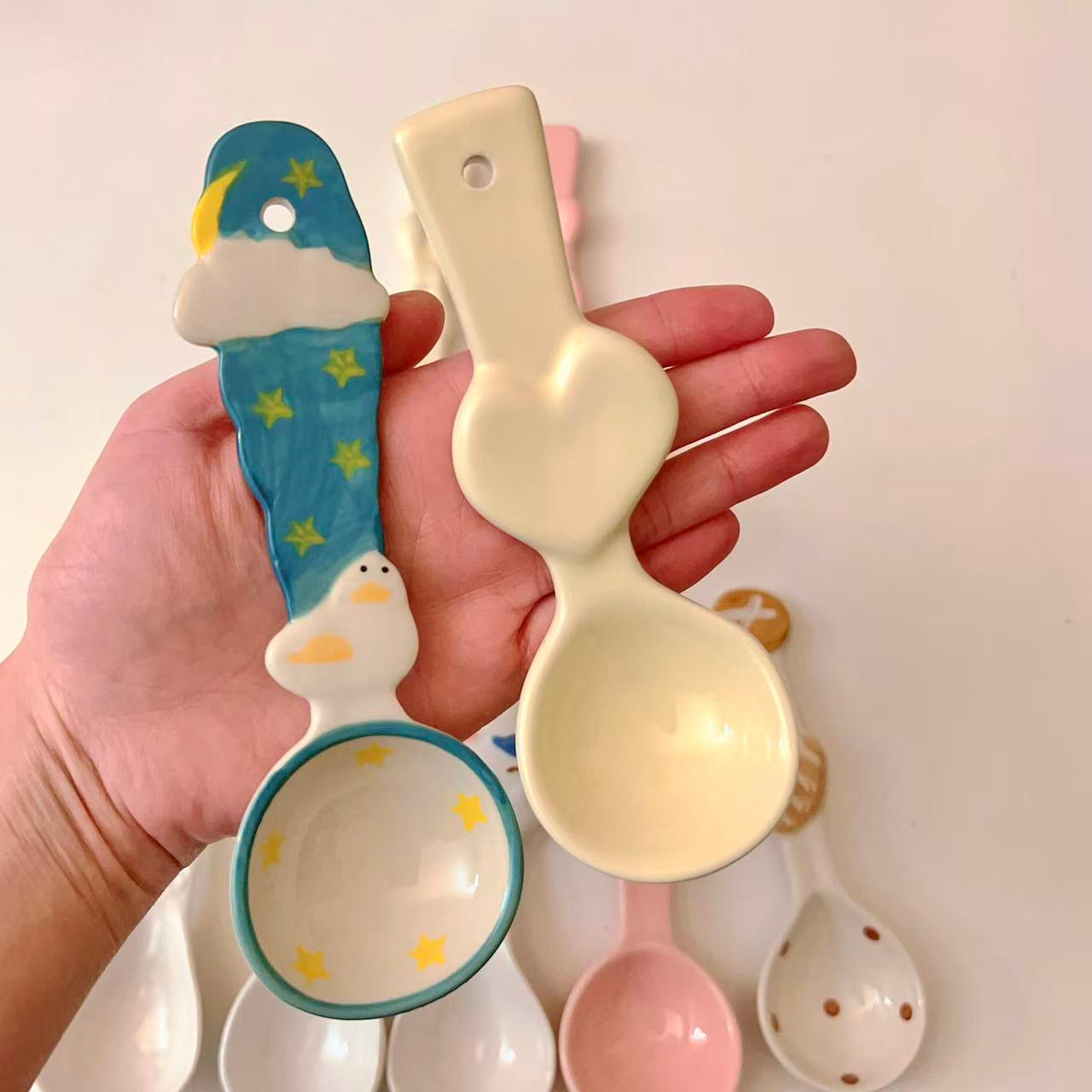 Colorful Handcrafted Ceramic Spoons