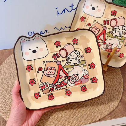 Cute Westie Ceramic Dessert Plate, 7.8-Inch