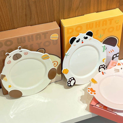 Animal Series Ceramic Dessert Plates – 3 Adorable Designs | Perfect for Gifting