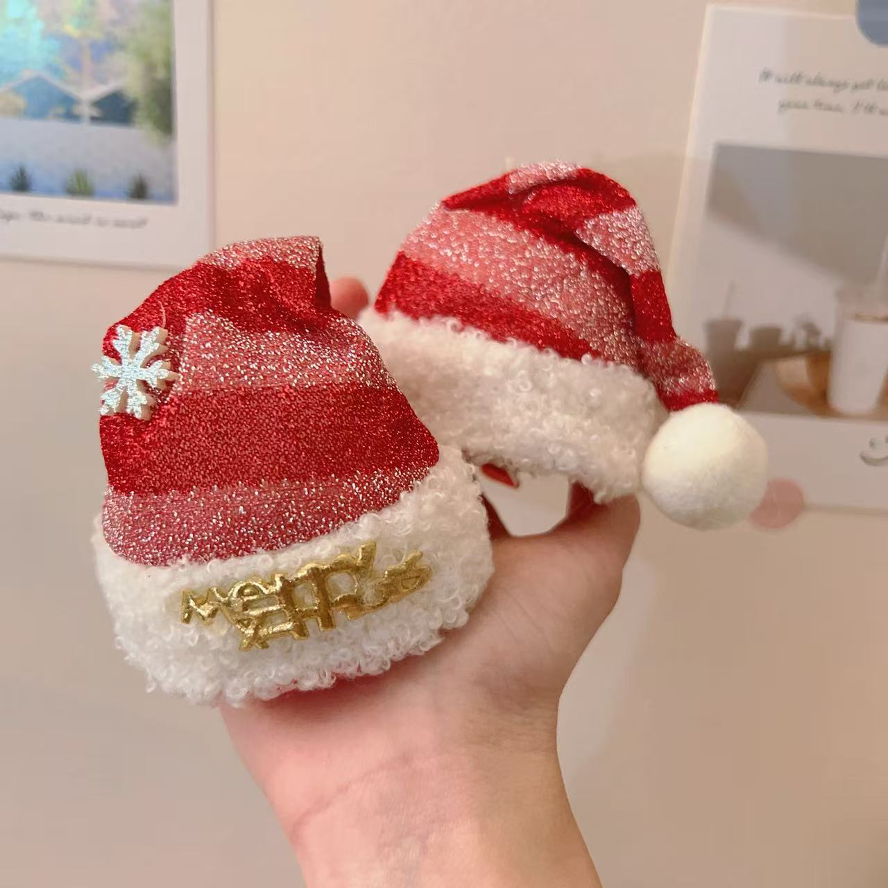 Christmas Santa Hat Hair Clip