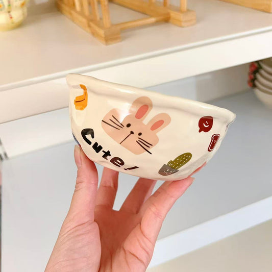 Moon Dog Series Ceramic Cereal Bowl - 350ML
