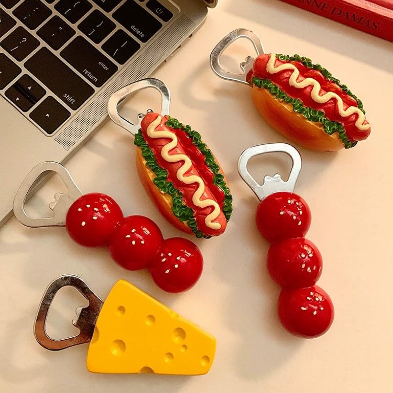 Adorable Food-Themed Fridge Magnet Bottle Openers