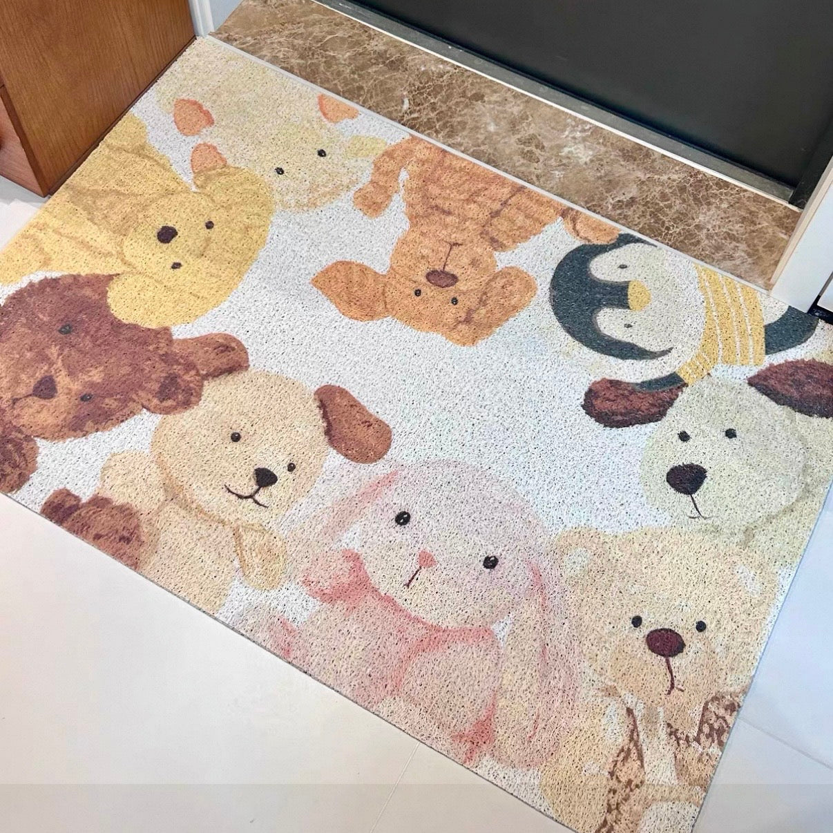 Kawaii Puppy PVC Loop Entryway Mat – 60x90cm