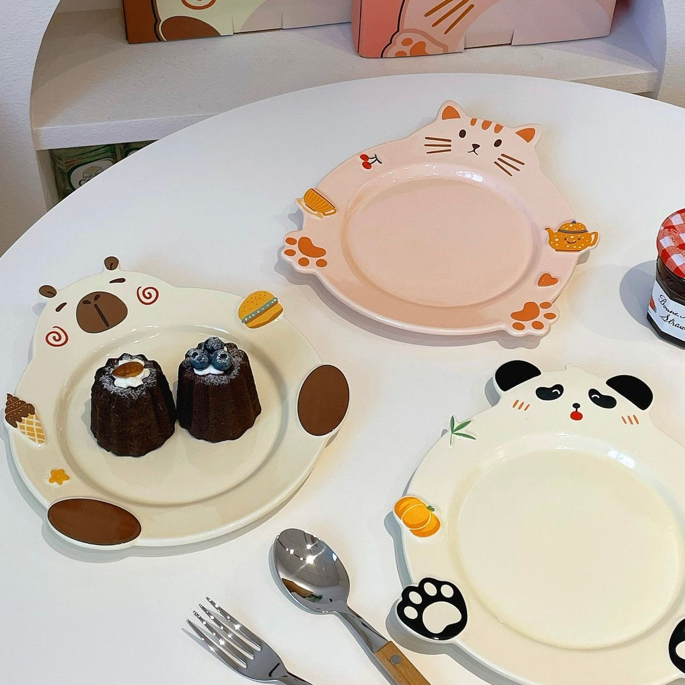 Animal Series Ceramic Dessert Plates – 3 Adorable Designs | Perfect for Gifting