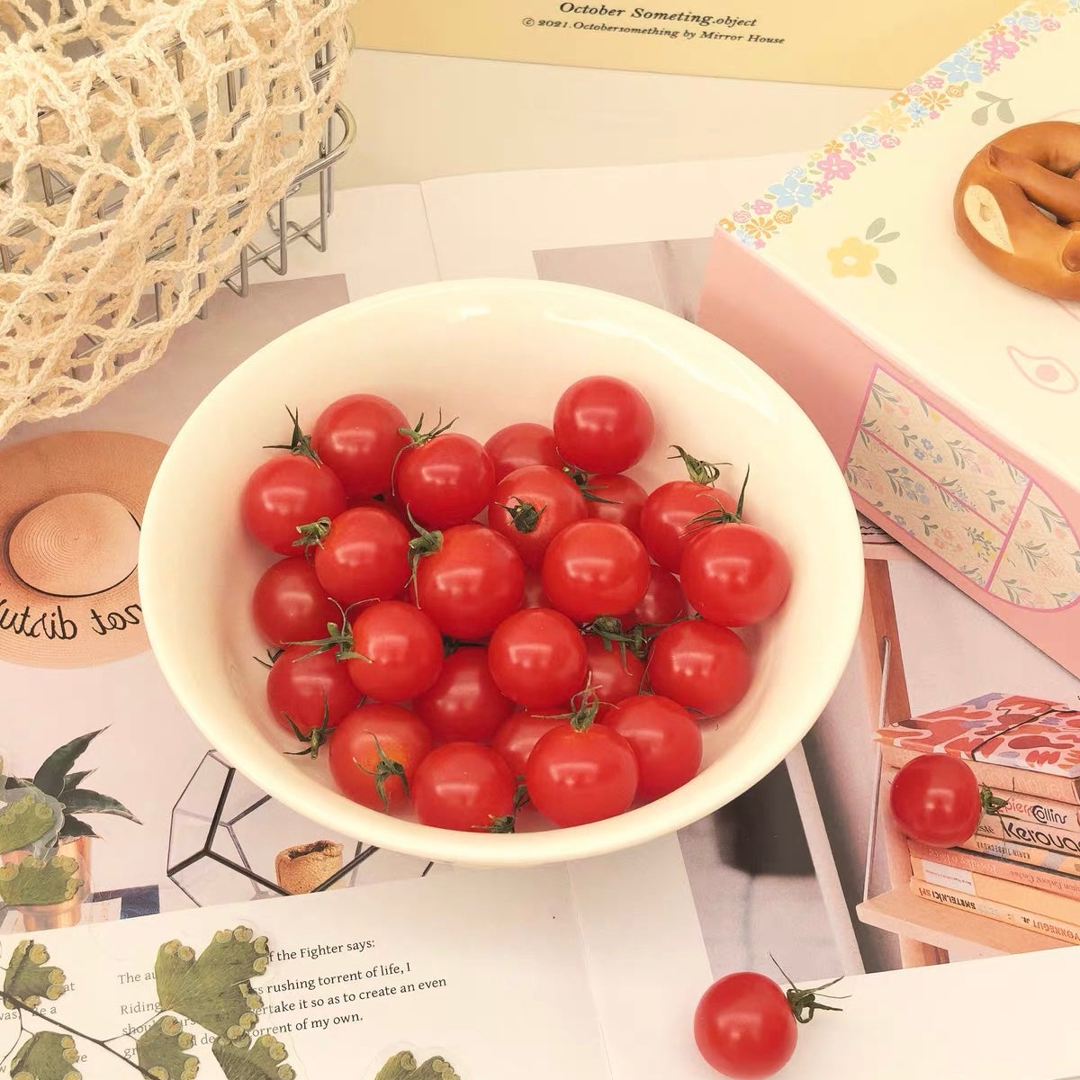 Vintage Floral Patchwork Ceramic Yogurt Bowl - 450ML