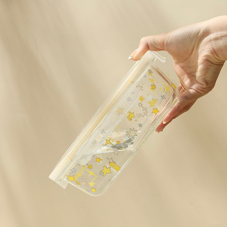 Colorful Star Glass Food Container - 850ML Bento Box