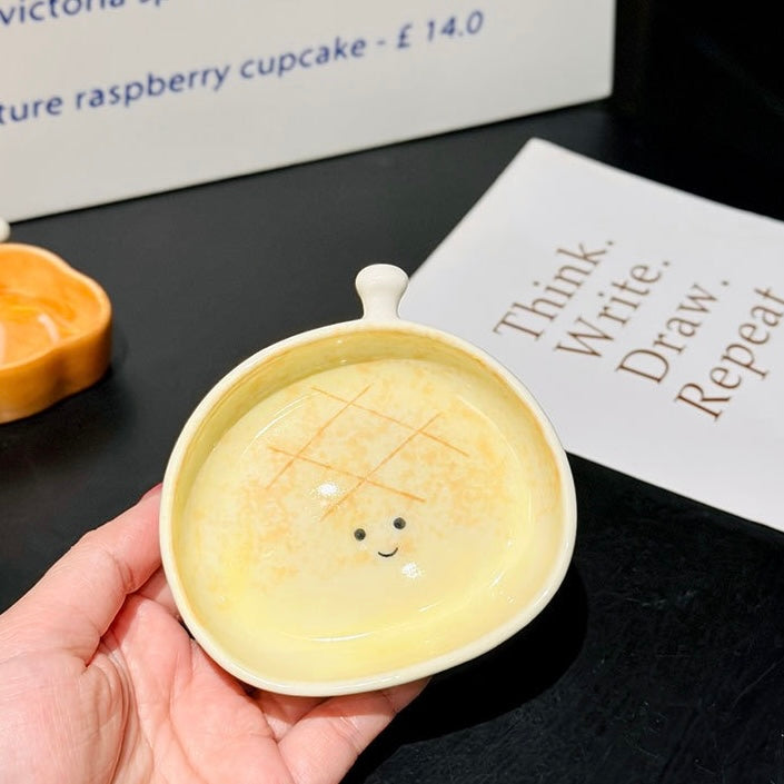 Bread-Shaped Ceramic Sauce Dishes