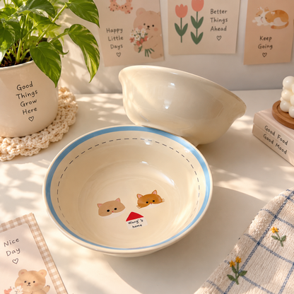 Little Home Cats Ceramic Yogurt Bowl – 500ML