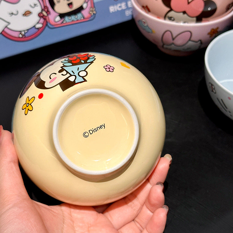 Cute Mickey Ceramic Bowl Gift Set - Set of 4