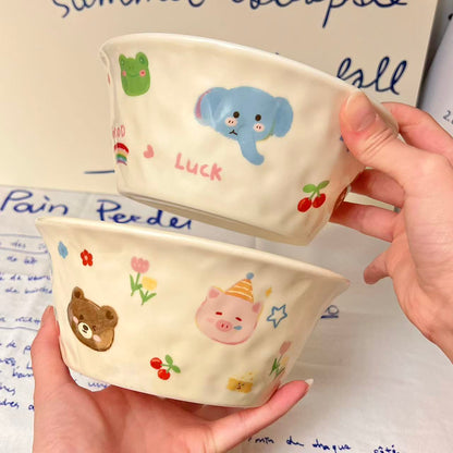 Lucky Piggy Ceramic Yogurt Bowl – 900ML Capacity