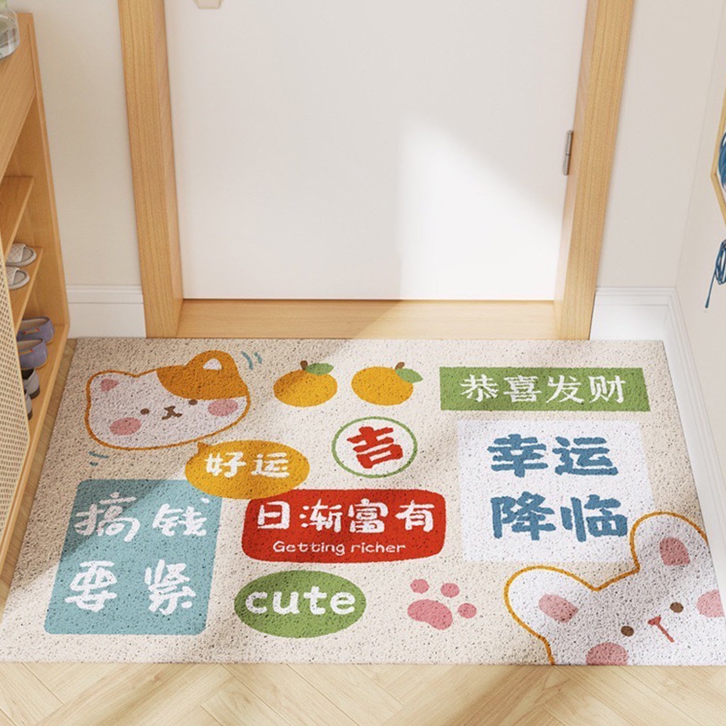 Lucky Cat Welcome Doormat