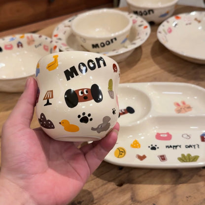 Moon Dog Ceramic Mug - 330ML with Gift Box