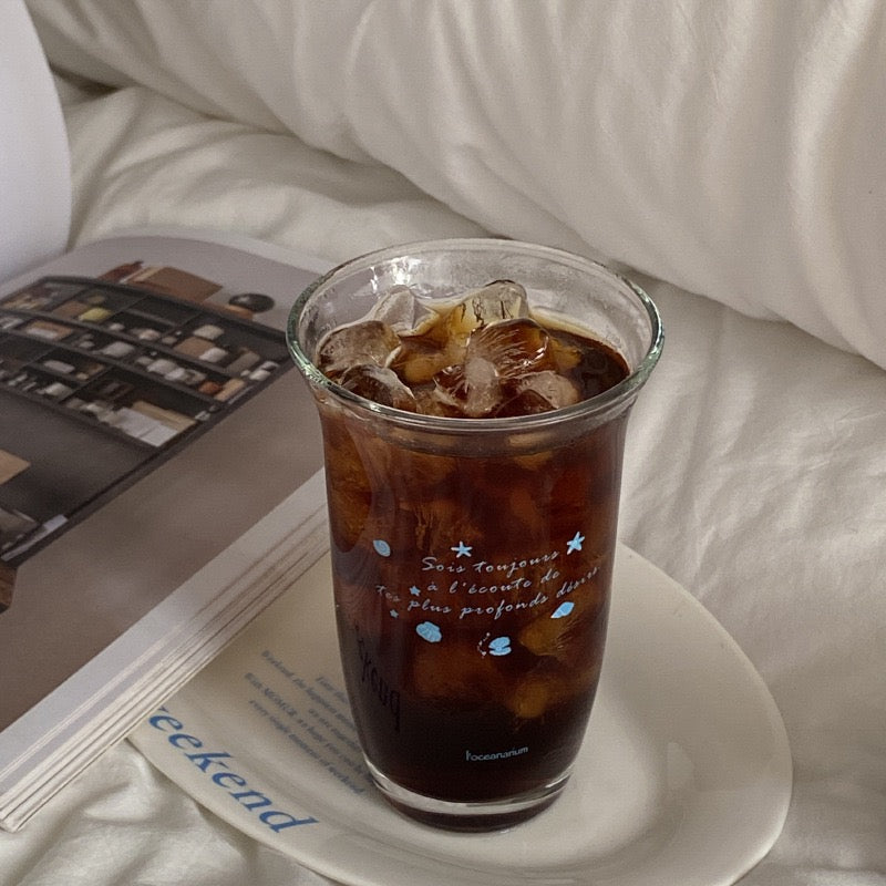 Ocean Shell Glass Cup – 330ML Capacity