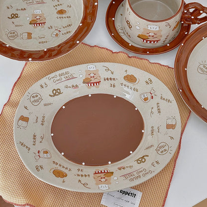 Adorable Fragrant Bread Bear Series Dinnerware Set - Perfect Gift Idea with Versatile Designs