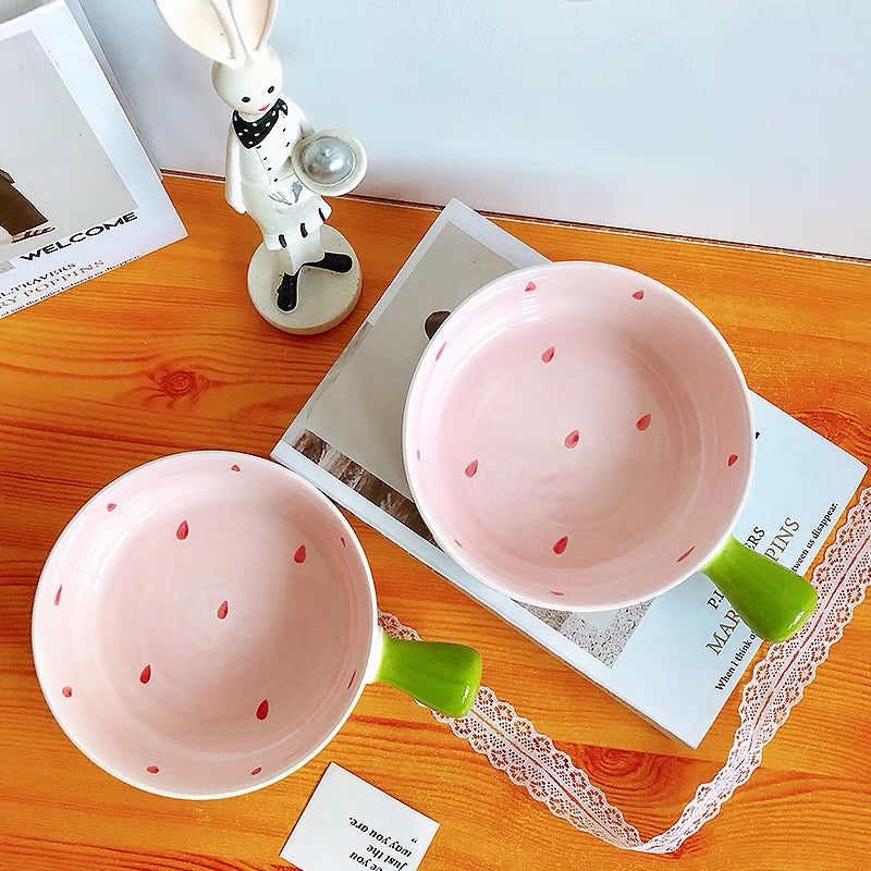 Strawberry Baking Dish with Ceramic Spoon