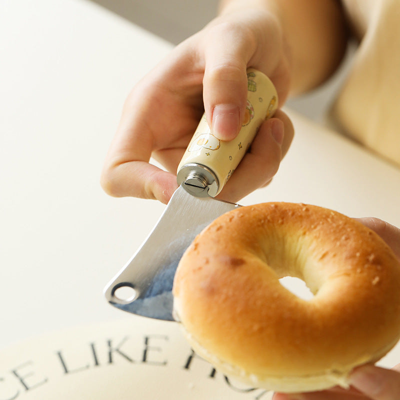 Bagel Bunny Mini Butter Knife with Ceramic Handle