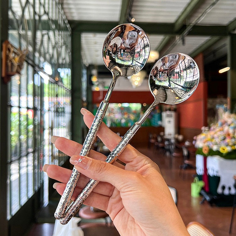 Diamond-Textured Handle Flatware Set - Set of 3