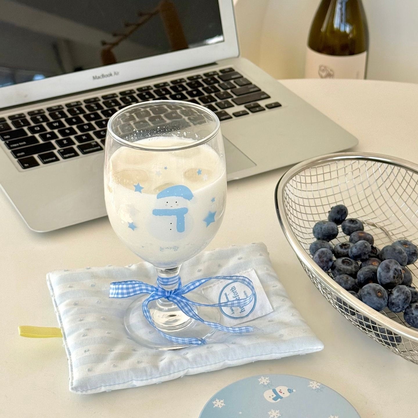 Winter Snowman Footed Wine Glass - 300ML