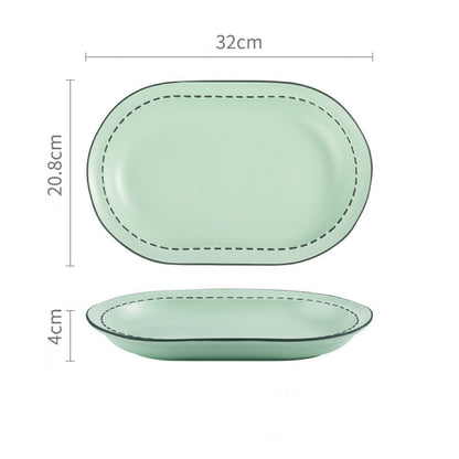 Comic Style Handcrafted Ceramic Dinnerware Set | Unique 2D Aesthetic, 4 Colors Available