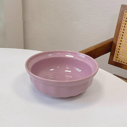 Creamy Minimalist Ceramic Dinnerware Set - Elegant and Versatile Dining Set in Creamy Purple and Creamy White