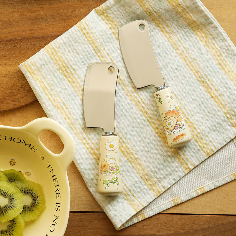 Bagel Bunny Mini Butter Knife with Ceramic Handle