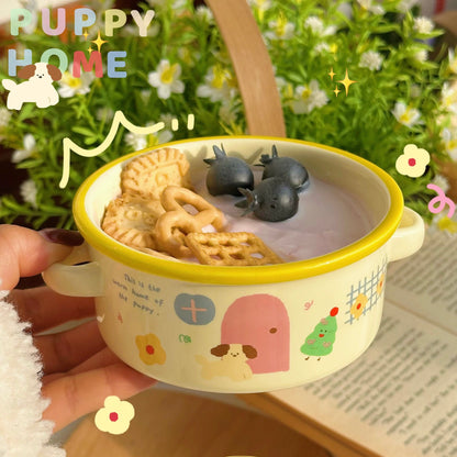 Puppy Home Ceramic Cereal Bowls – 250ML