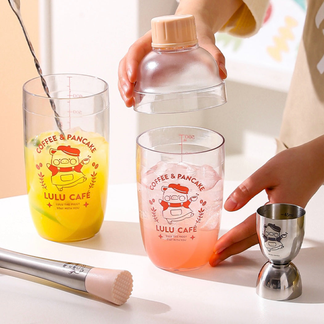 Lulu Piggy Bubble Tea DIY Shaker Set – Set of 4