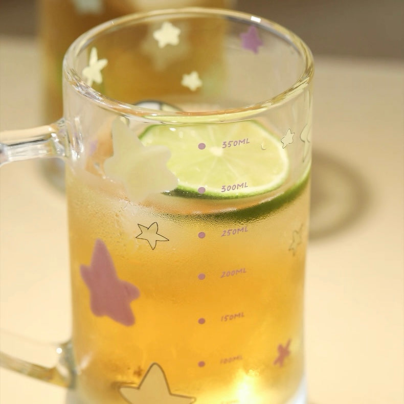 Starry Puppy Glass Beer Mug - 400ML Capacity