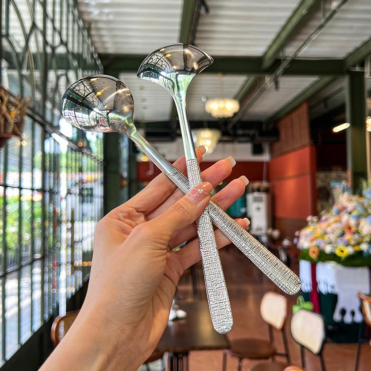 Textured Stainless Steel Spoon - Dining Spoon & Soup Spoon