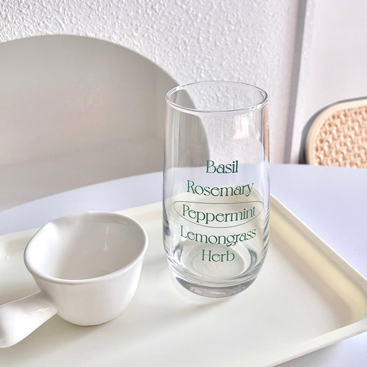 Peppermint Green Glass Cup, 360ML Capacity