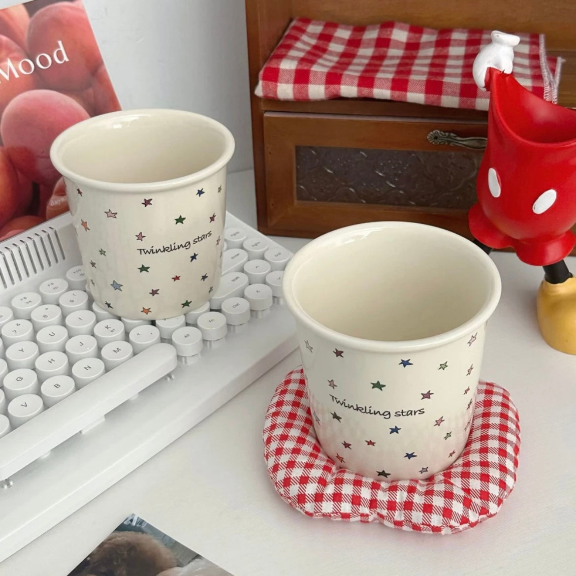 Twinkling Stars Ceramic Mug – 350ML Capacity