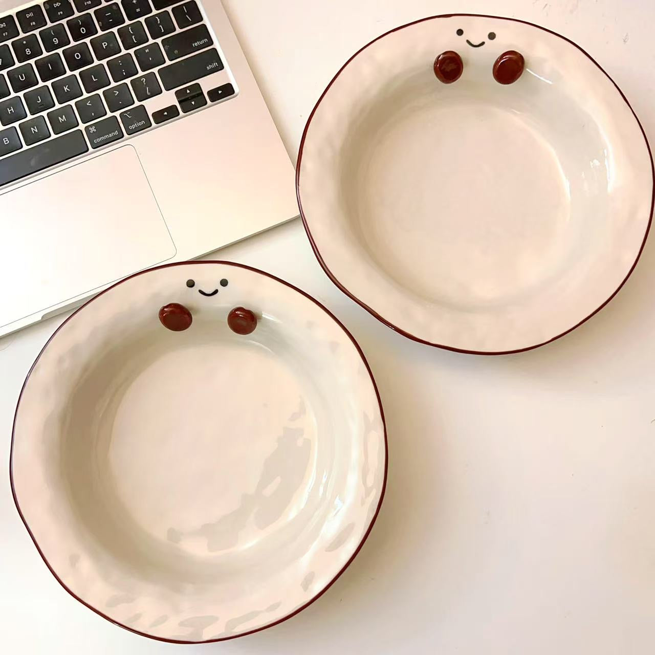 Cocoa Bean Deep Ceramic Plate, 8-Inch