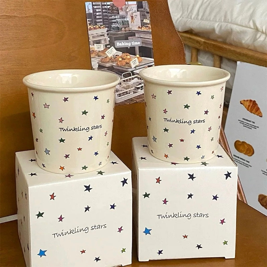 Twinkling Stars Ceramic Mug – 350ML Capacity